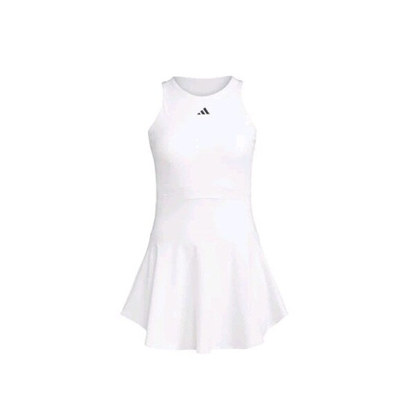 Adidas Tennis Y-Back Dress Womens Large 2 Piece With Shorts White New With Tags - Picture 4 of 16